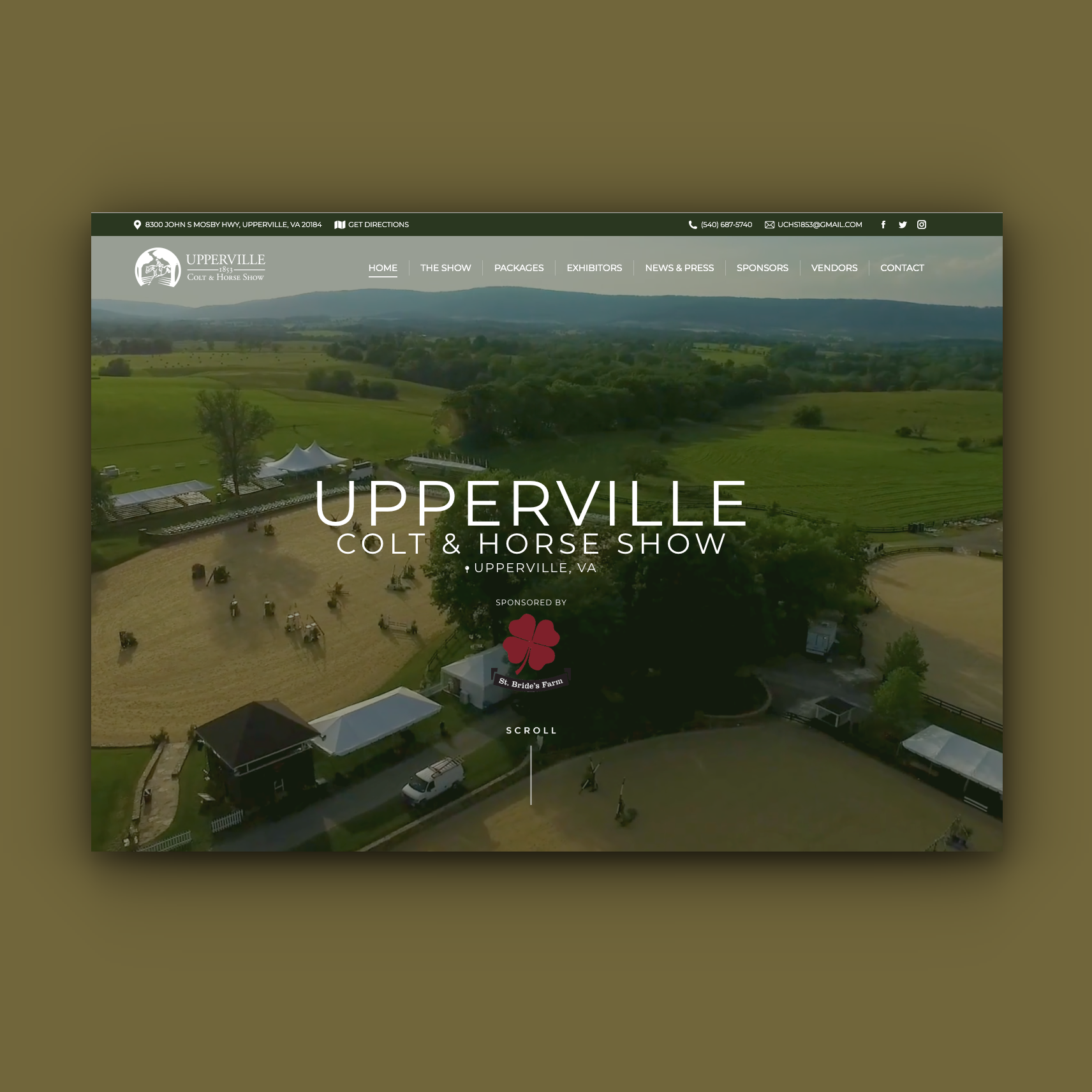 hd sq upperville horse show website development and design