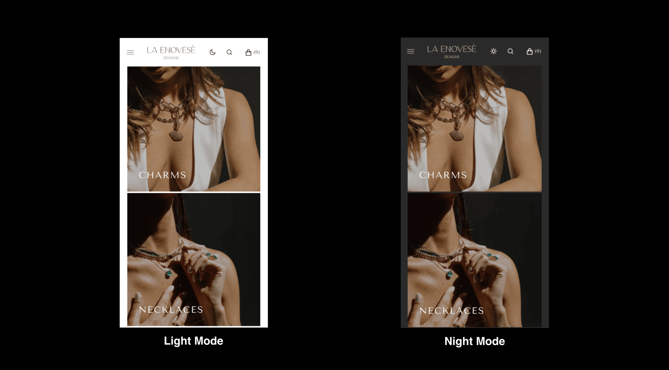 La Enovese Designs Website ECommerce Design Demi Fine Jewelry 2